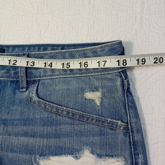 Hollister 5 Pockets Skirt Womens Y2K Distressed Denim Mini Size 15 - Picture 6 of 7